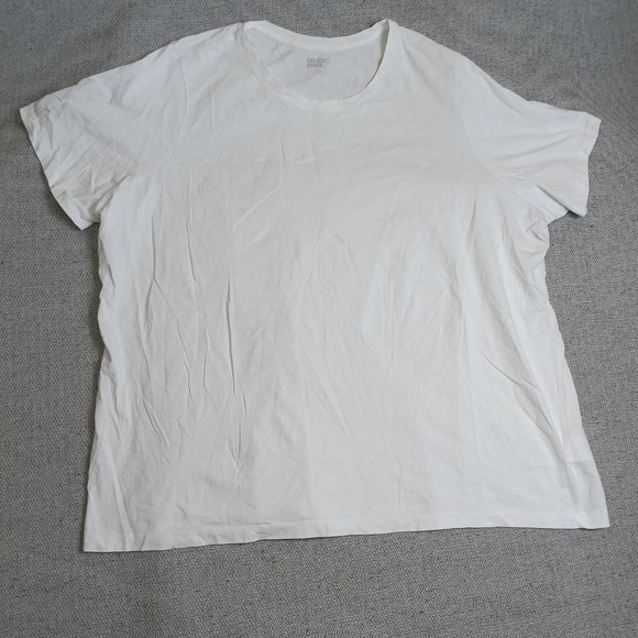 Lands' End Tops - Lands End T-Shirt Womens 3X White Good Short Sleeve Crew Neck Basic Tee